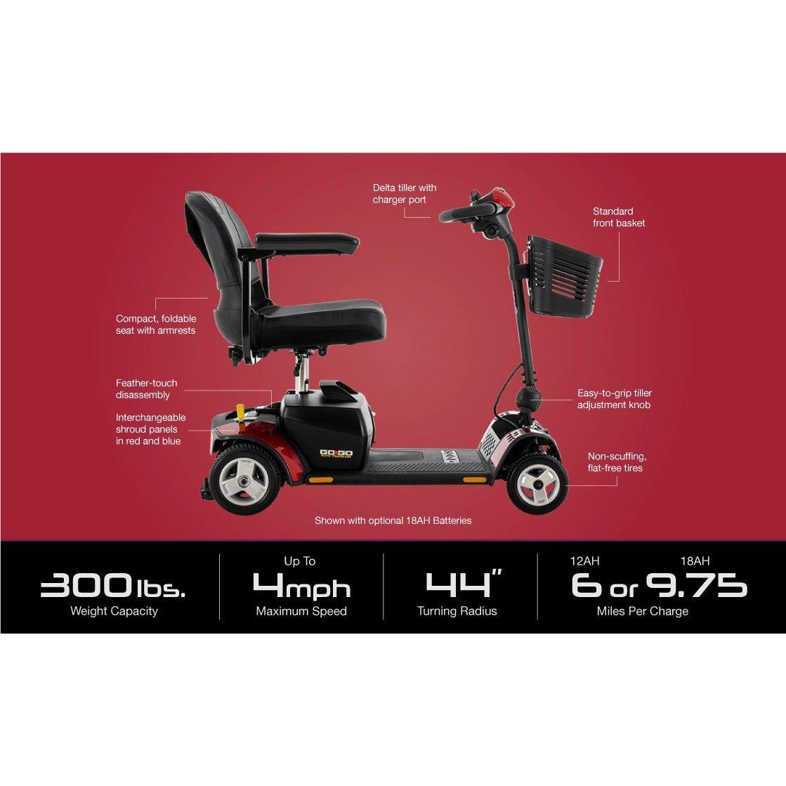 Pride Mobility Go-Go Traveler Elite Plus 4-Wheel Scooter Pride Mobility