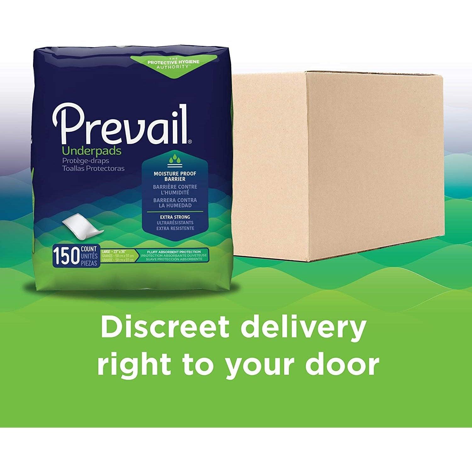 Prevail Underpads Fluff Absorbent - Large 23" x 36" Prevail